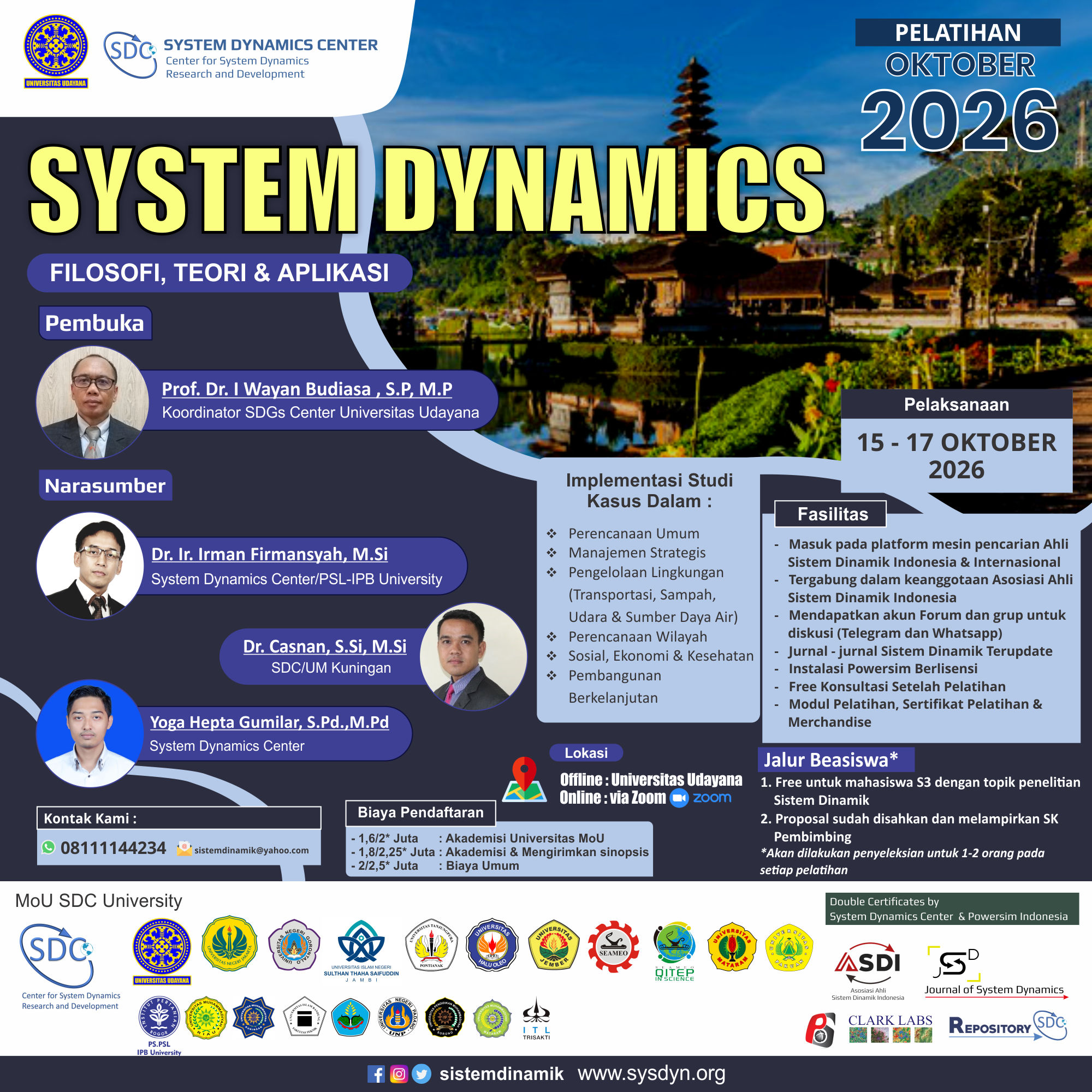 Pelatihan System Dynamics Reguler 15-17 Oktober 2026